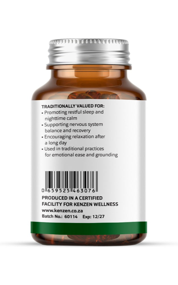 Kenzen Sleep – Reishi, Magnesium Glycinate, L-Theanine & GABA | Nighttime Relaxation Support | 60 Vegan Capsules
