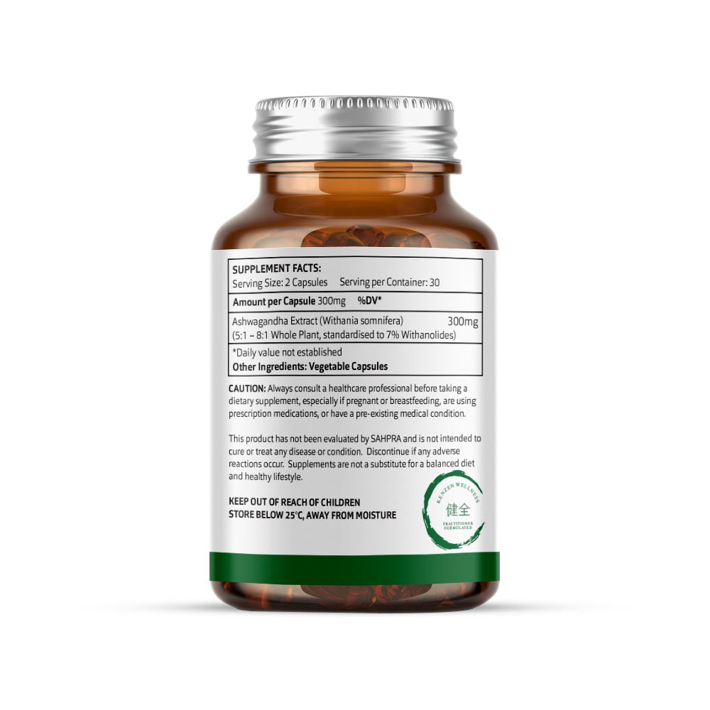 Kenzen Ashwagandha Capsules – Stress, Mood & Energy Support | 300mg