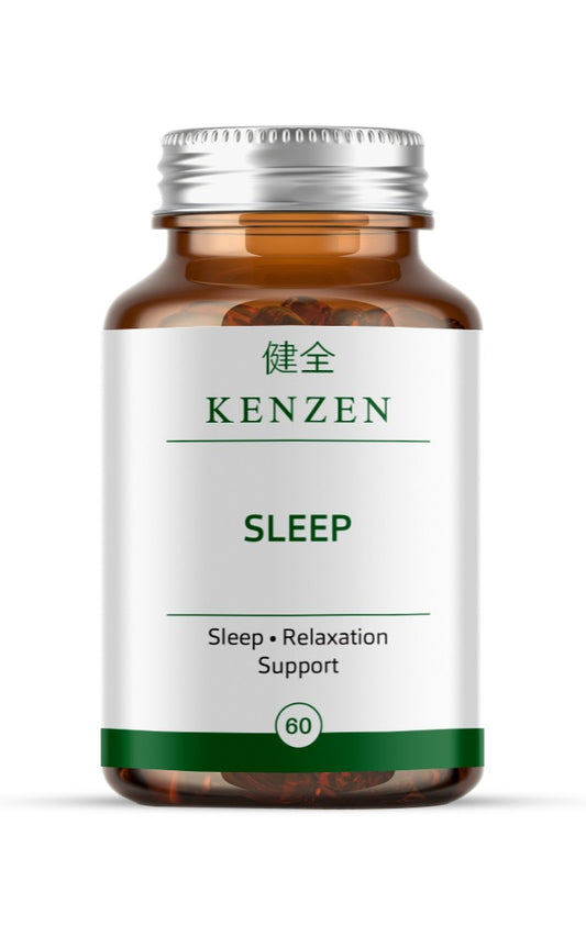 Kenzen Sleep – Reishi, Magnesium Glycinate, L-Theanine & GABA | Nighttime Relaxation Support | 60 Vegan Capsules