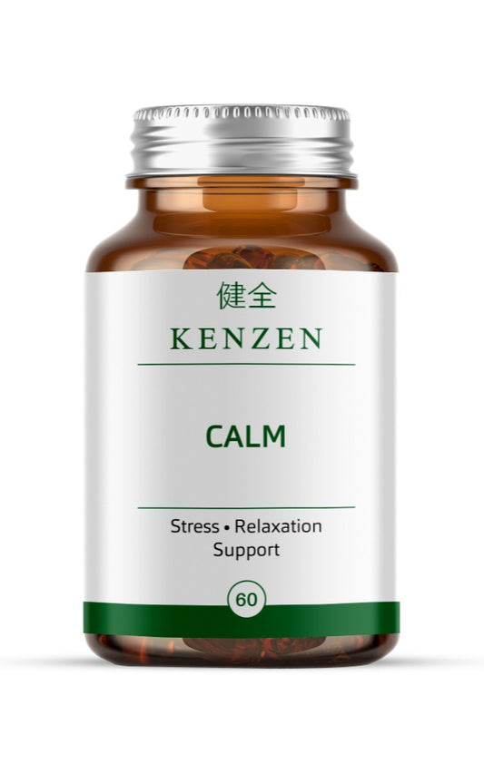 Kenzen Calm Capsules – Magnesium Glycinate, L-Theanine & Ashwagandha | Stress & Relaxation Support | 500mg | 60 Vegan Capsules