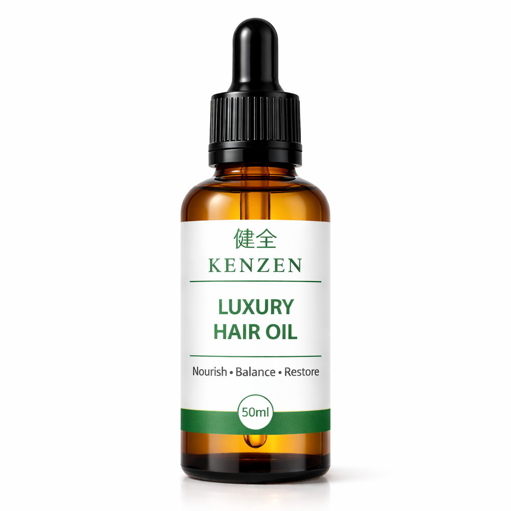 Luxury Hair Oil with Vitamin E – Botanical Scalp & Hair Oil with Jojoba, Castor, Rosemary & Almond | 50ml Dropper