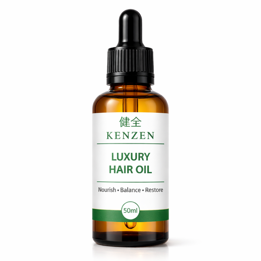 Luxury Hair Oil with Vitamin E – Botanical Scalp & Hair Oil with Jojoba, Castor, Rosemary & Almond | 50ml Dropper
